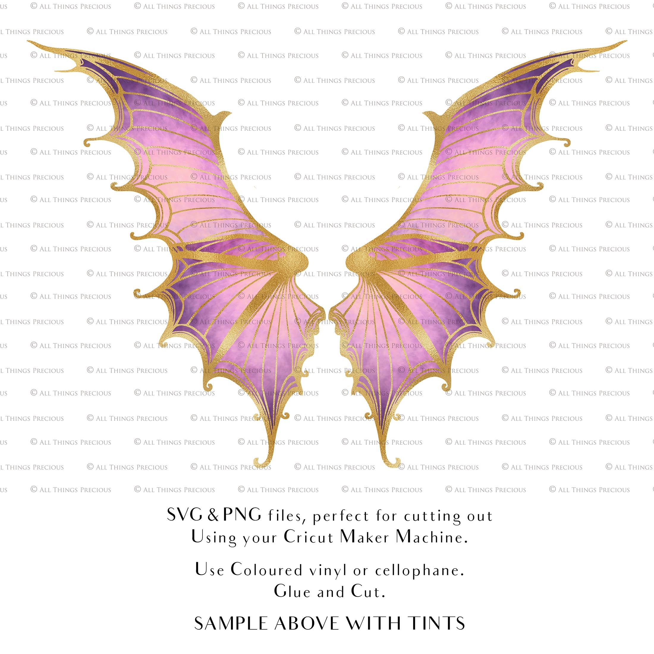 SVG & PNG Fairy Wing files for Cricut or Silhouette Cameo Cutting Machine. To create wearable fairy wings, in adult or children sizes.  Use this clipart design for Halloween Costumes, Fantasy or Cosplay or photography. Or use as ephemera in weddings, engagements or baby shower invitations. These are Individual wing parts, for you to cut and assemble. This is a digital product.
